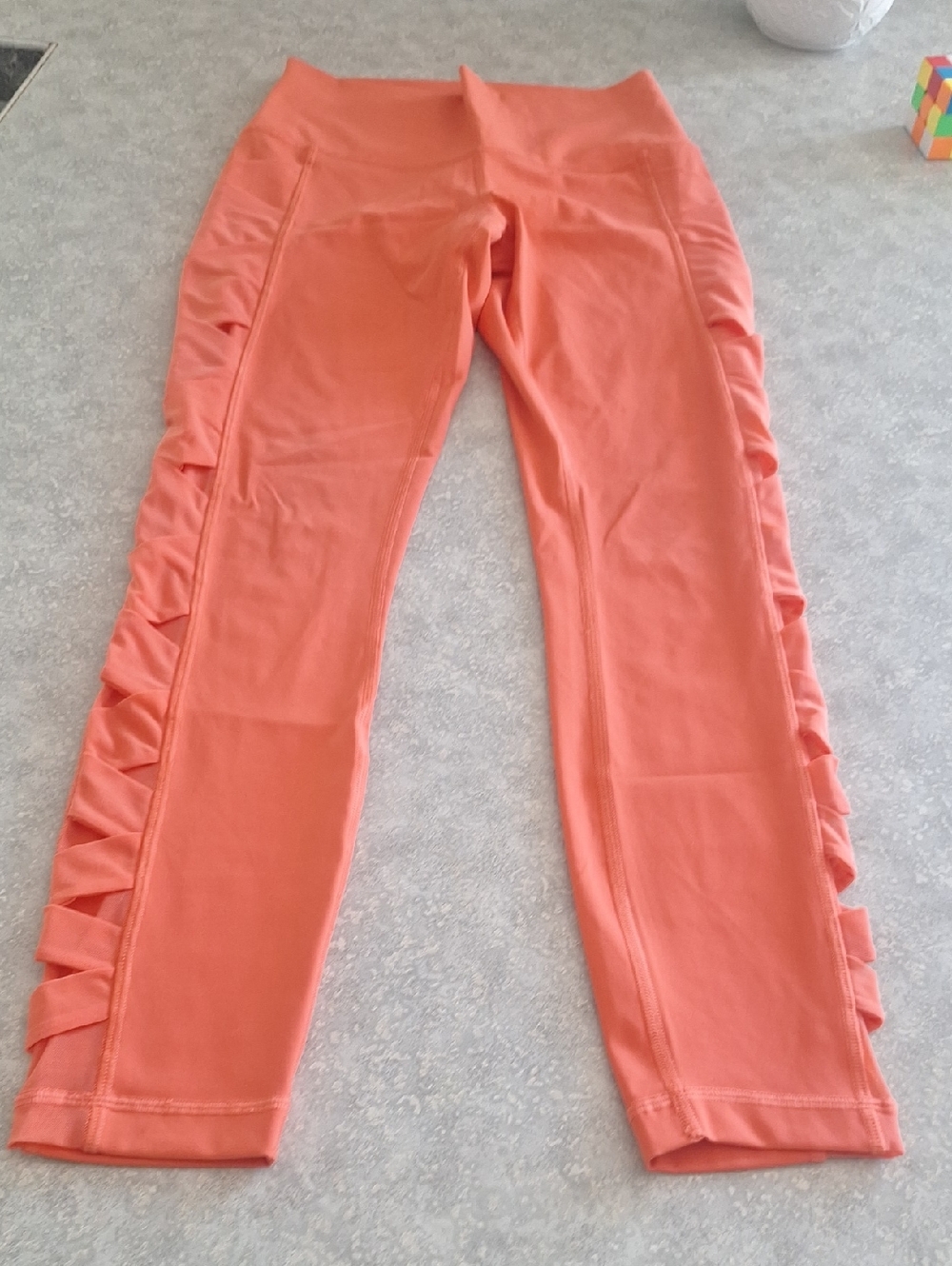 Lululemon Coral Side-Ruffle Active Leggings